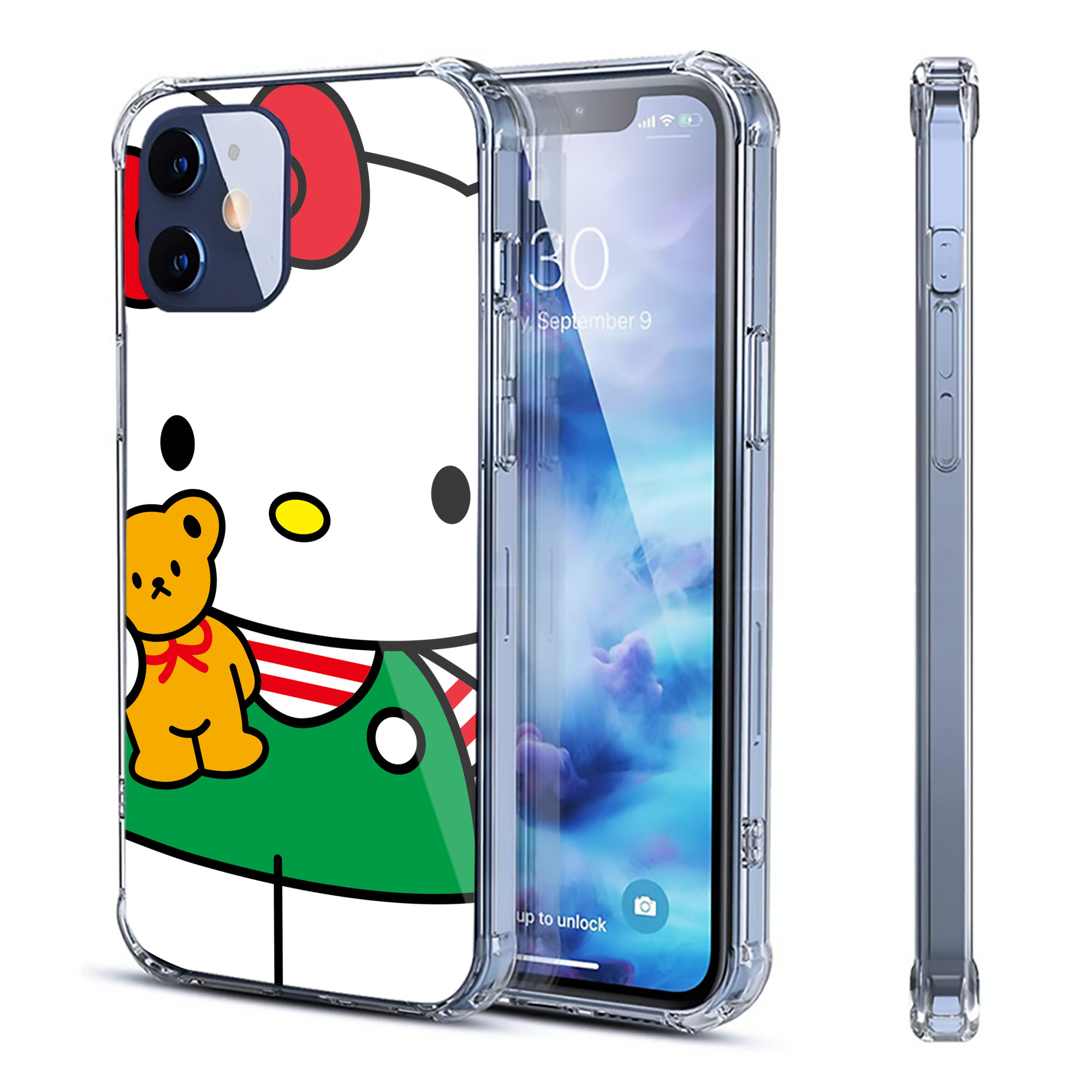 （画像用） Hello Kitty ハローキティ 【iPhone 12シリーズ対応】透明スマホケース（クリアソフトケース）